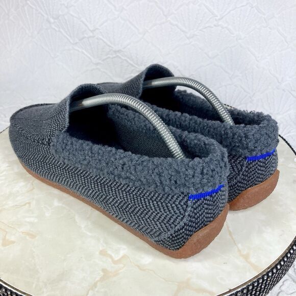 Rothy’s Shoes Mens Size 11 Gray The Merino Wool Sherpa Slipper Comfort Loafers - Picture 7 of 12